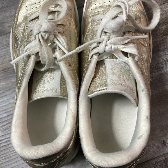 Reebok Metallic Gold Classic Sneakers - Picture 9 of 9